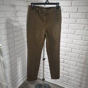 NWT RW&CO Ladies Size 2 Brown Curvy Fit Slim Leg Ankle Length Suit Pants